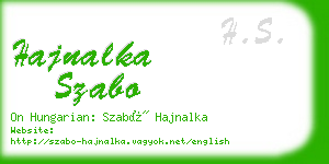 hajnalka szabo business card